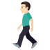 🚶🏻‍♂️ man walking: light skin tone display on JoyPixels